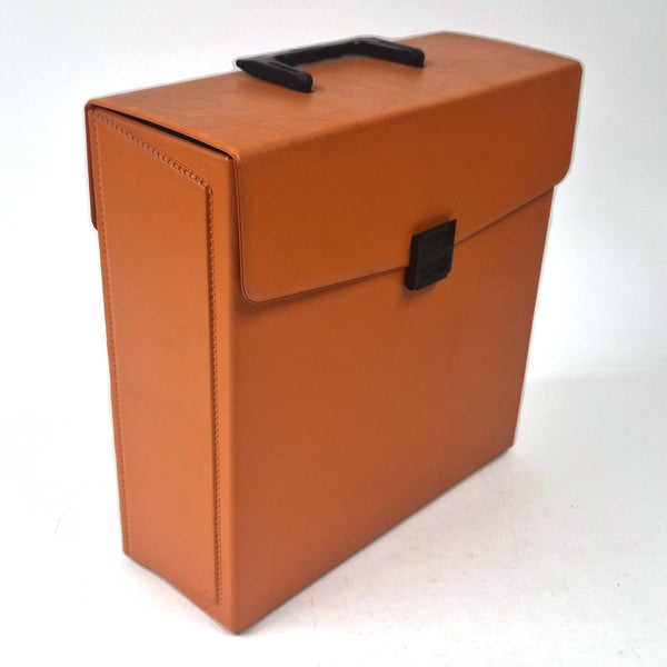 Vintage BOA Inter platenkoffer oranjebruin voor LP's