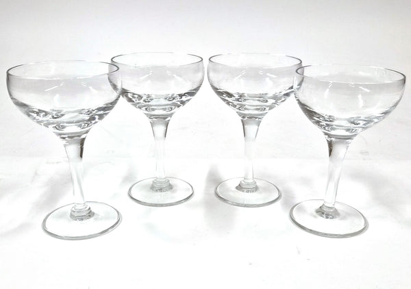 Vintage Set van 4 kristallen champagnecoupes