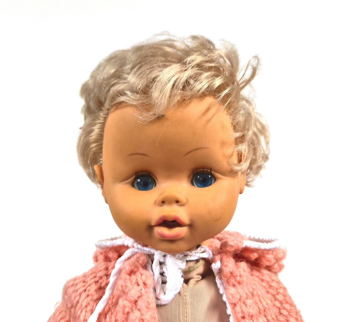 Vintage Bella 45-15 babypop met drink-en-plasfunctie en Baby Born laarsjes