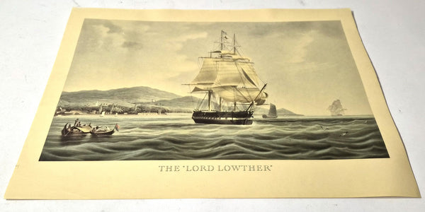 Vintage Print van het zeilschip 'The Lord Lowther', jaren 50