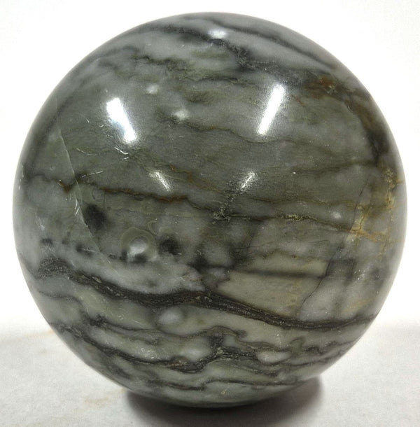 Gepolijste mosagaatbol, ca. 10 cm, 1,4 kg