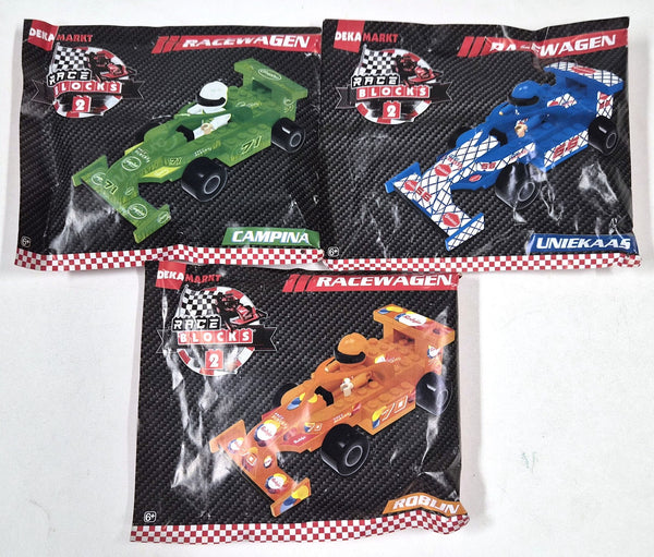 Dekamarkt Race Blocks raceauto's, set van 3