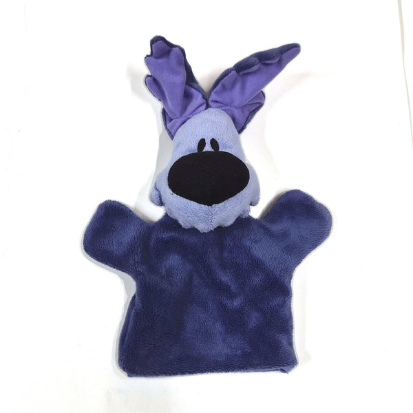 Vintage Woezel & Pip handpop Woezel, blauwe hond