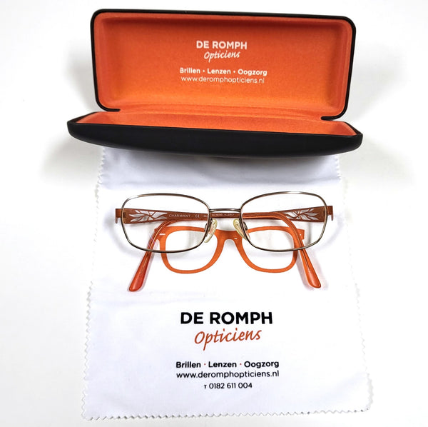 Vintage Charmant CH12109 titanium damesbril, oranje, vol montuur