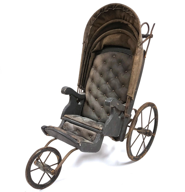 Antieke driewielige poppenwagen in Joe Ellis-stijl, 19e eeuw