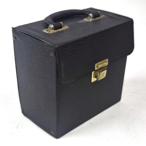 Vintage platenkoffer voor 7"-singles met reliëfpatroon