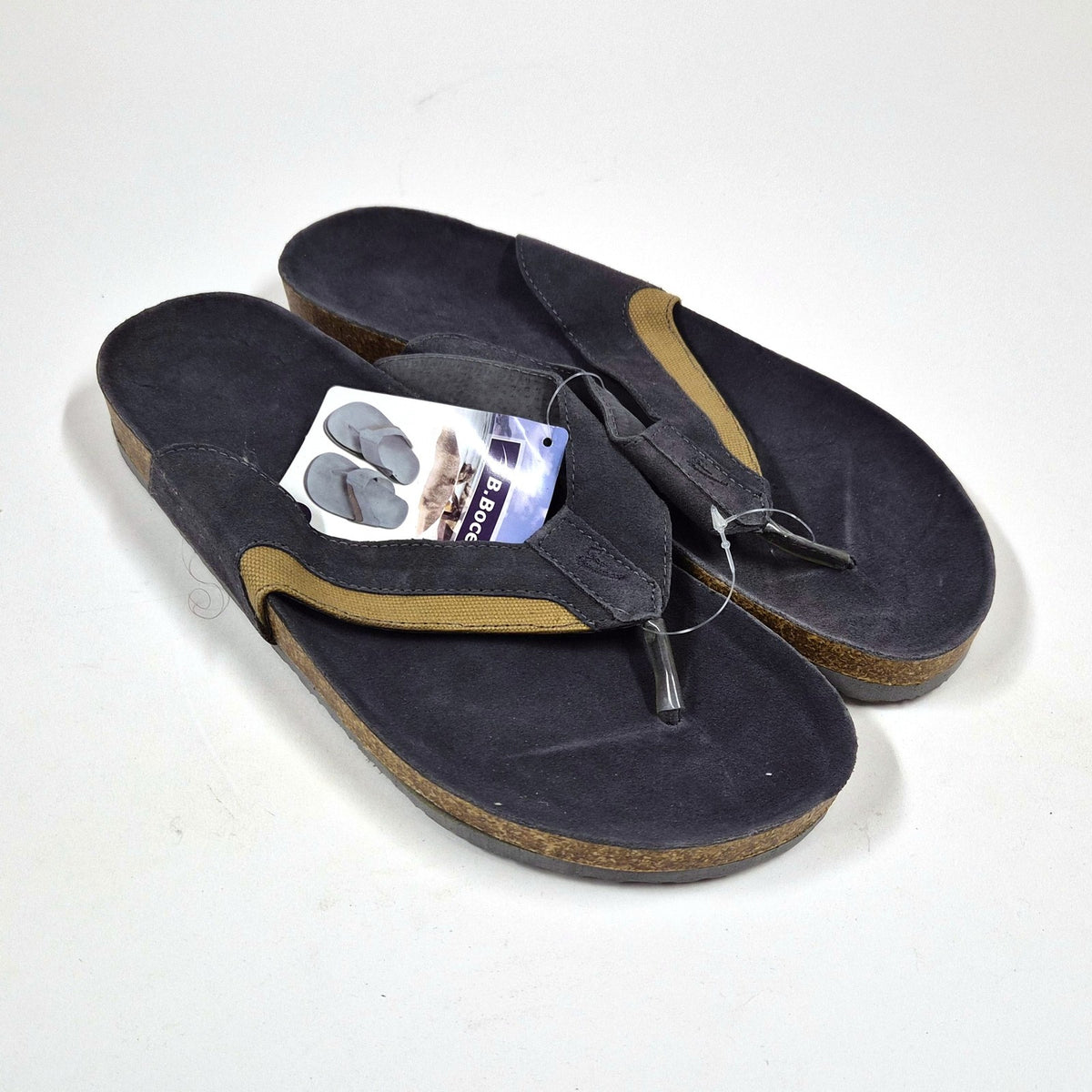 B. Bocelli teenslippers met suède voetbed, maat 43, nieuw met label