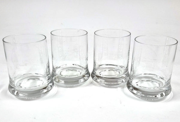 Vintage Set van 4 kristallen whiskyglazen met zware bodem