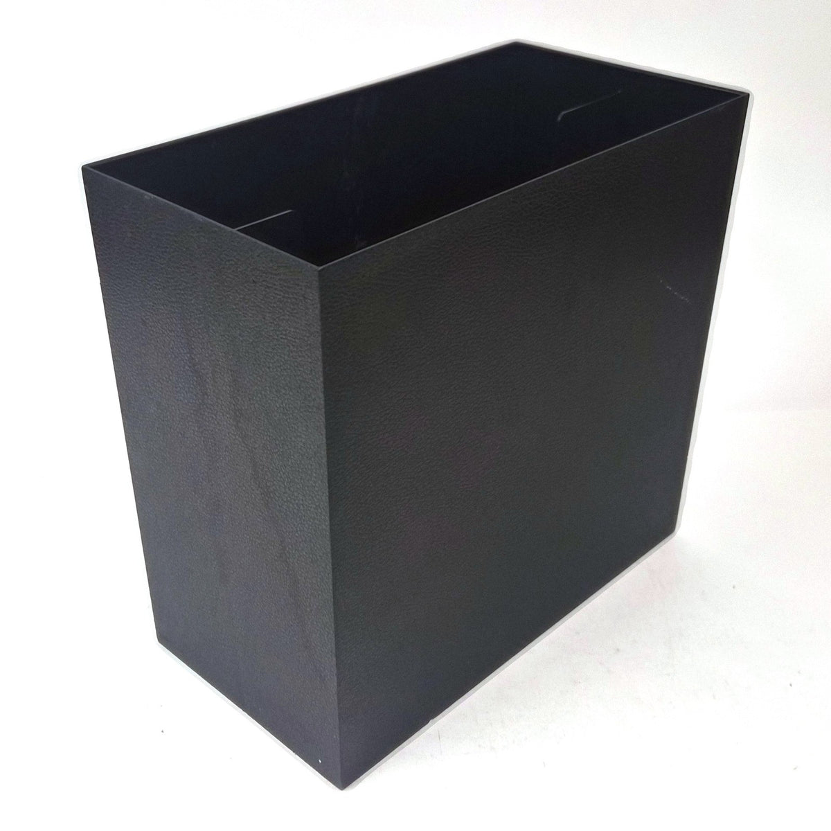 Vintage zwarte harde kunststof platenbak voor LP's