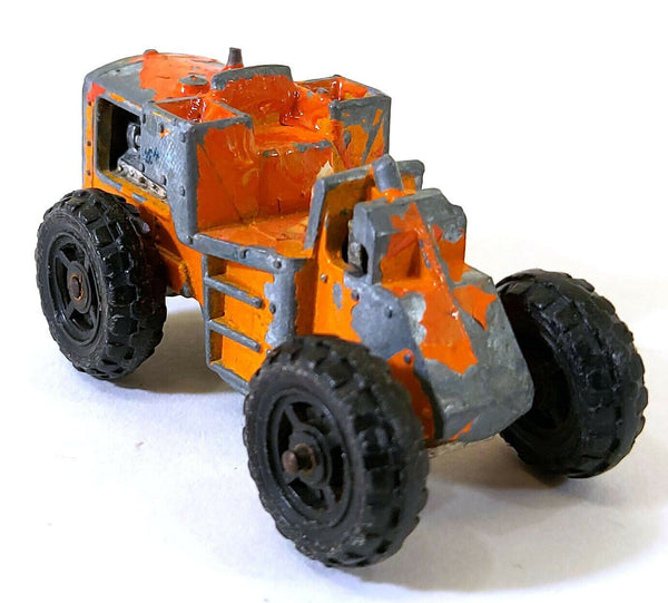 Vintage oranje Majorette Tracto-Pelle (diecast), schaal 1/100