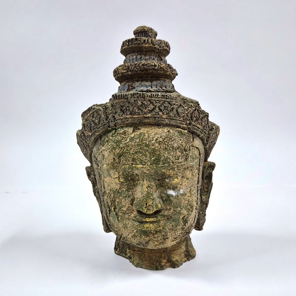 Vintage buste van Vishnu met goudkleurige afwerking
