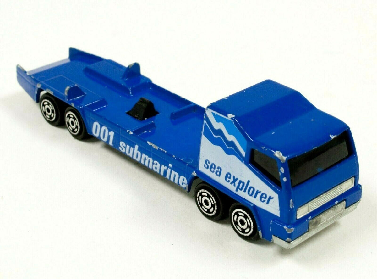 Vintage Majorette 329-370 Sea Explorer truck, blauw