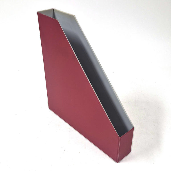 Vintage Dual platenrek van rood plastic voor lp's