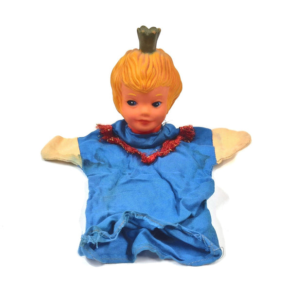 Vintage handpop prinses met vinyl hoofd, jaren 50