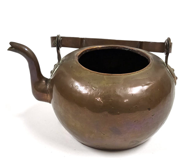Antieke koperen ketel, gemerkt 1886