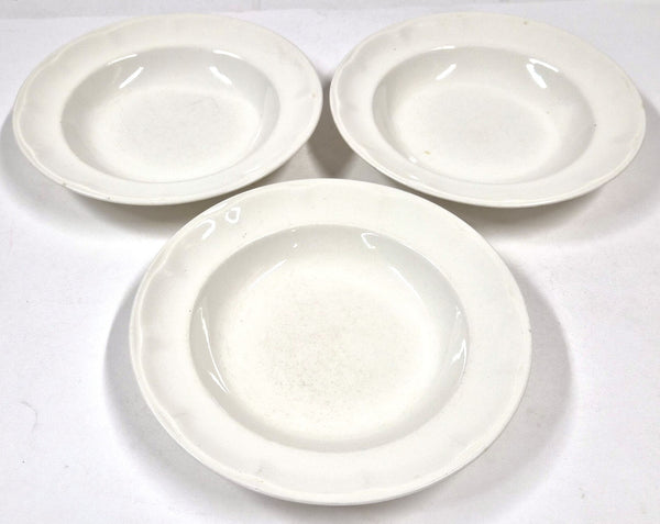 Vintage Royal Sphinx Maastricht soepborden, set van 3, wit ironstone
