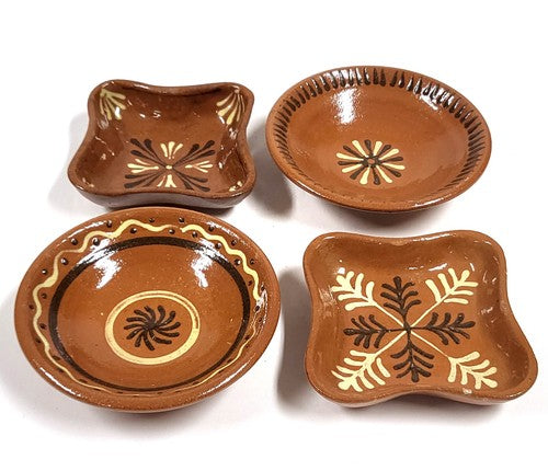 Vintage Russel Tiglia Tapa-schaaltjes, set van 4