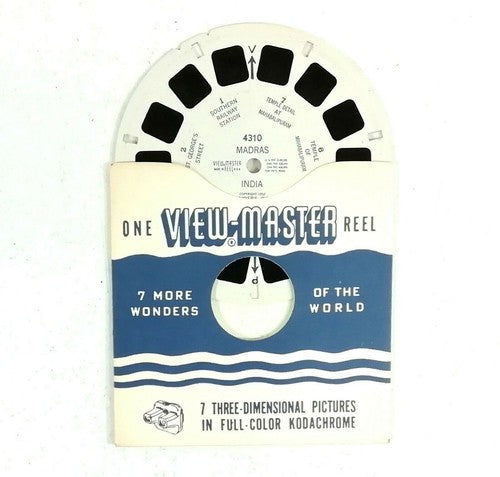 Vintage Sawyer's View-Master-schijfje 4310 – Madras, India