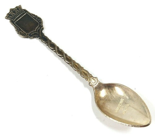 Vintage verzilverd souvenirlepeltje Malta van Metropolis