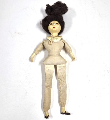 Vintage Chalkware pop, handbeschilderd, gemerkt C.S., ca. 56 cm