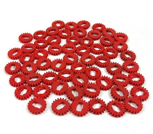 Vintage Fischertechnik 36334 sluitring, rood, 60 stuks