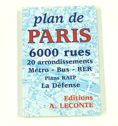 Vintage A. Leconte – Plan de Paris 6000 Rues