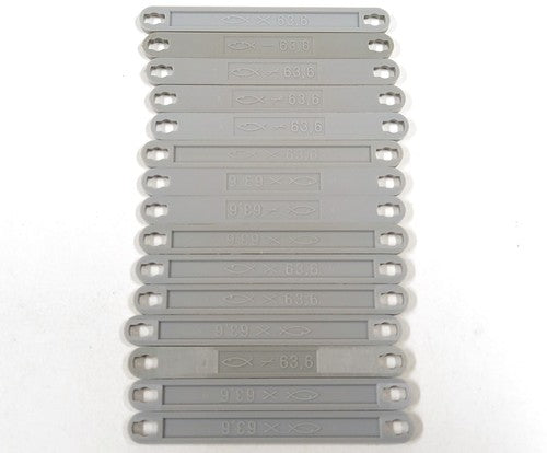 Vintage Fischertechnik 36316 X-strut 63.6 grijs – 15 stuks