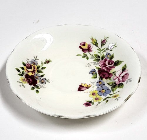 Vintage Duchess fine bone china schoteltje met roze rozen