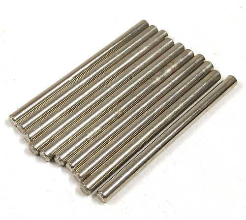 Vintage Fischertechnik 31032 metalen as 60 mm, 10 stuks