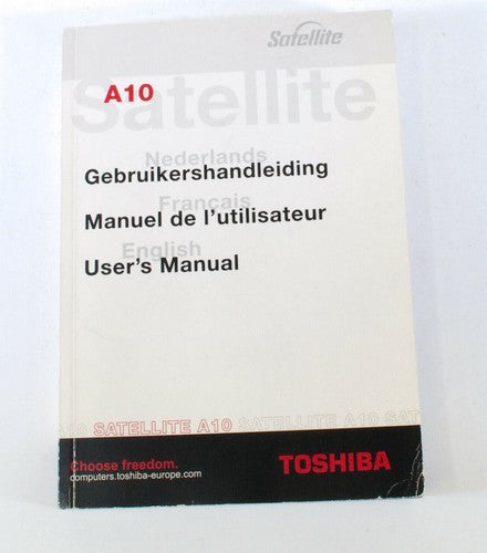 Vintage Toshiba Satellite A10 – handleiding (Nederlands, Frans, Engels)