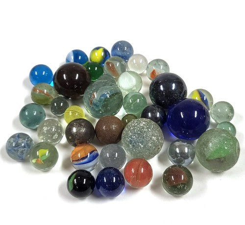 Vintage glazen cat's eye knikkers, partij van 300 gram