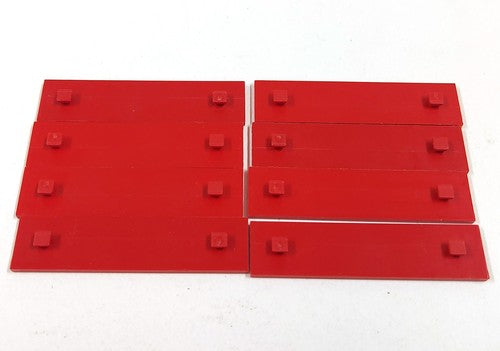 Vintage Fischertechnik 38464 bouwplaat 15x60 rood – 8 stuks