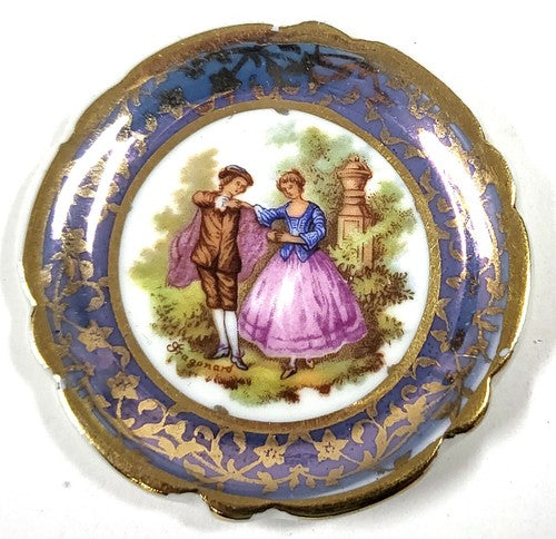 Vintage Guillen Porcelanas miniatuur verzamelbordje uit Madrid