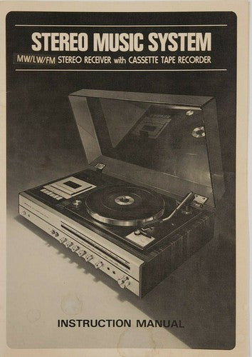 Vintage originele handleiding stereo-receiver en cassetterecorder