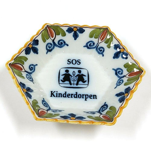 Vintage Tichelaar Makkum porseleinen wandbord SOS Kinderdorpen