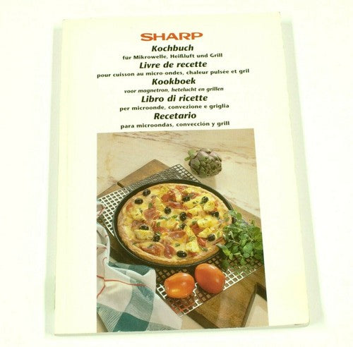 Vintage kookboek voor de magnetron – Duits, Frans, Italiaans, Spaans, 1991