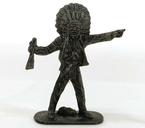 Vintage Lone Star Red Cloud indiaan, metalen figuur