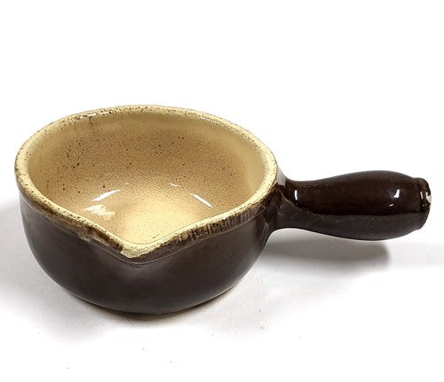 Vintage La Bourguignonne nr. 20 kookpot van steengoed