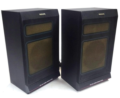 Vintage Philips FB462 stereoluidsprekers, passief boekenplankmodel
