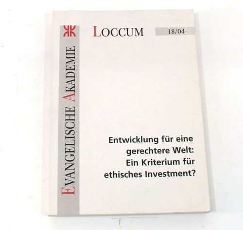 Vintage Loccumer Protokolle 18/04 – Entwicklung für eine gerechtere Welt