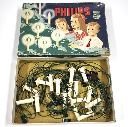 Vintage Philips kerstboomverlichting, lichtsnoer zonder lampjes