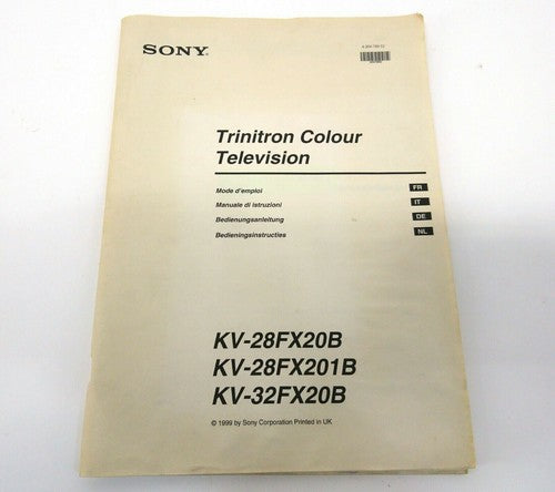 Sony Trinitron handleiding KV-28FX20B en KV-32FX20B