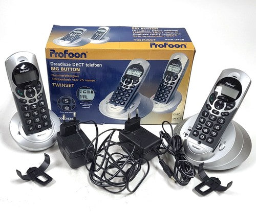 Profoon PDX-2428 DECT duo-telefoonset met grote toetsen