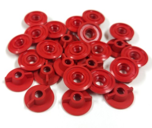 Vintage Fischertechnik 31058 naafmoeren, rood, 25 stuks
