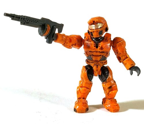 Vintage Mega Bloks Halo Wars Spartan Marine-figuur, oranje