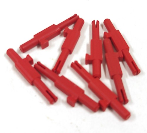 Vintage Fischertechnik 38471 halve as rood – 8 stuks