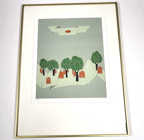 Vintage Francesco Casorati – gesigneerde zeefdruk in beperkte oplage, 1988