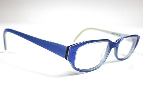 Carino brilmontuur, blauw-wit acetaat, 50-16