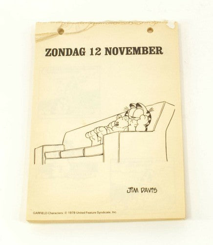 Vintage Garfield scheurkalender 1978 – D. Syndicate, onvolledig