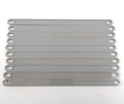 Vintage Fischertechnik 36314 I-Strut 120 – grijs – 10 stuks